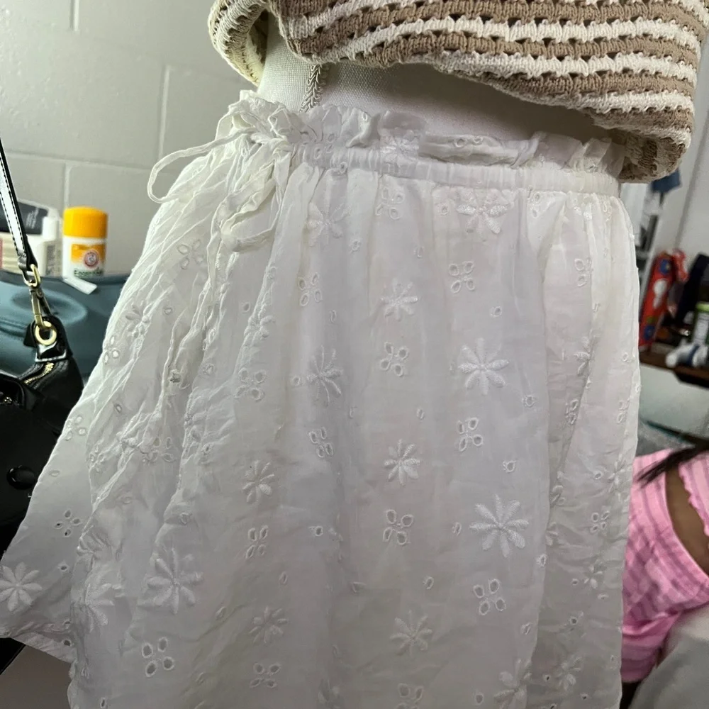 Aerie Side Tie eyelet skirt